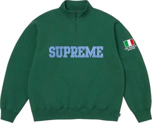 Shop Flag Half Zip Pullover Dark Green - Milan