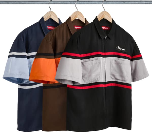 Silk Zip Up S/S Shirt - Group Shot