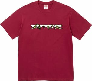 Skulls Spellout Tee Cardinal