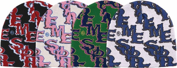 Slanted Gothic Outline Beanie colorway 2