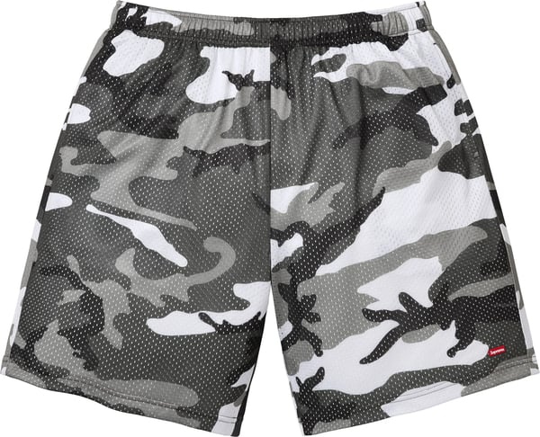 Small Box Baggy Mesh Short - Snow Camo (front)