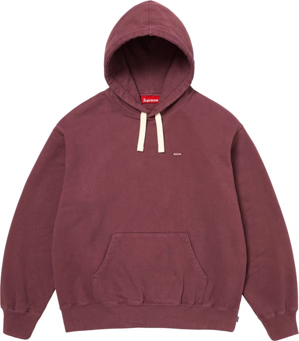 Small Box Drawcord Hooded Sweatshirt - Maroon (front)