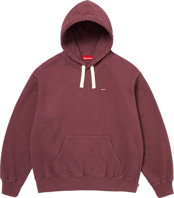 Small Box Drawcord Hooded Sweatshirt - Maroon (front)