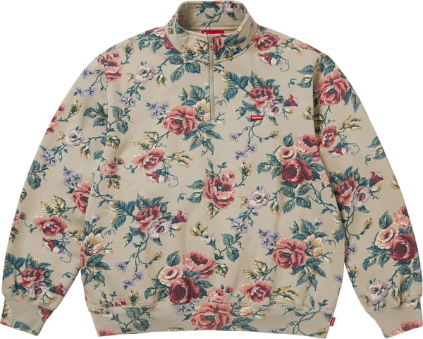 Small Box Half Zip Pullover - Floral (front)