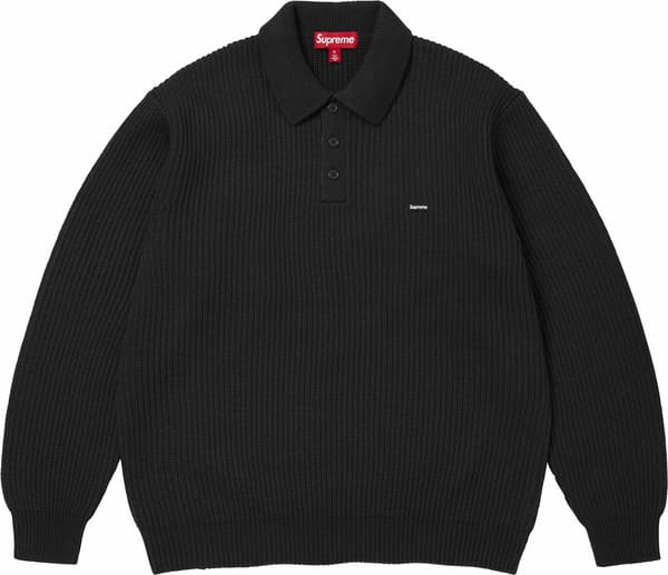 Small Box Sweater Polo - Black (front)