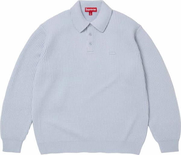 Small Box Sweater Polo - Light Blue (front)