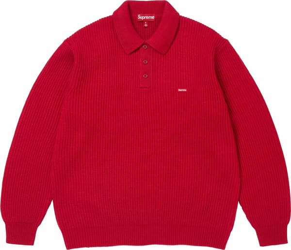 Small Box Sweater Polo - Red (front)