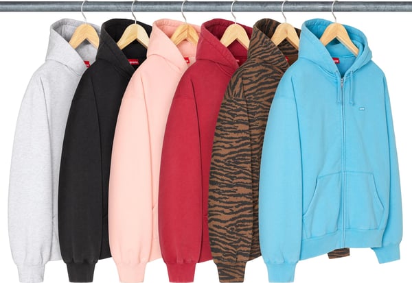 Small Box Zip Up Hooded Sweatshirt - Group Shot