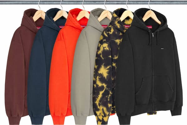 Small Box Zip Up Hooded Sweatshirt - Group Shot