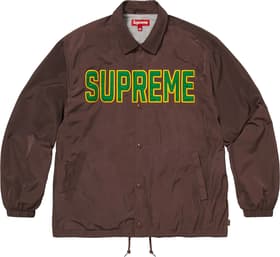 Spellout Coaches Jacket Brown