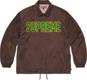 Spellout Coaches Jacket Brown