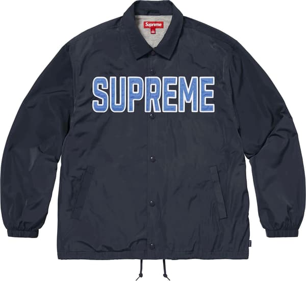 Spellout Coaches Jacket - Navy (front)
