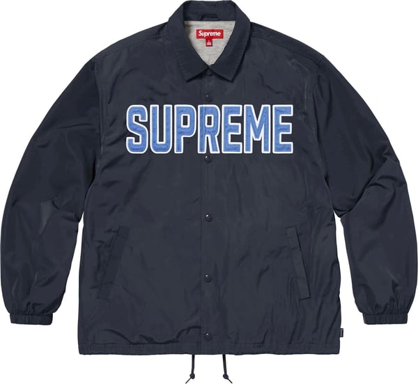 Spellout Coaches Jacket - Navy (front)