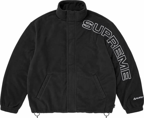 Spellout Embroidered Polartec® Jacket - Black (front)