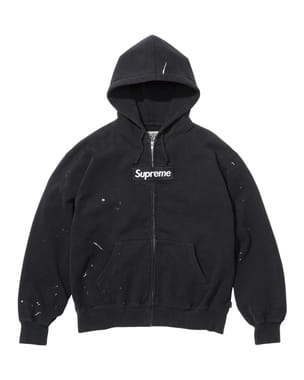 Supreme®/MM6 Maison Margiela Box Logo Zip Up Hooded Sweatshirt Black