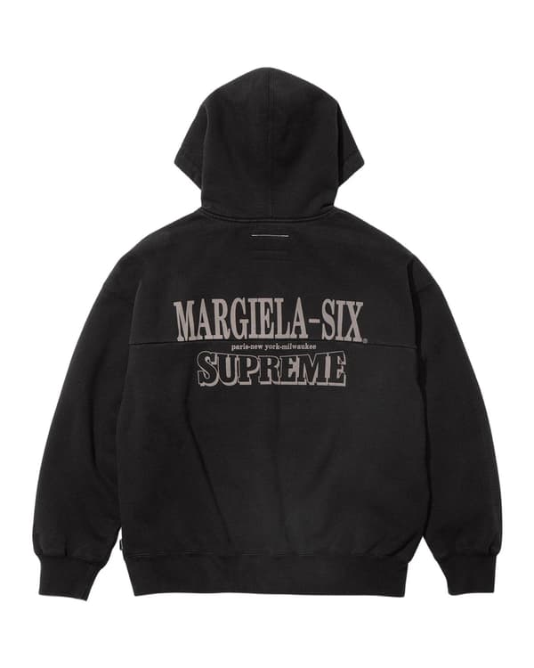 Supreme®/MM6 Maison Margiela Eagle Zip Up Hooded Sweatshirt - Black (front)