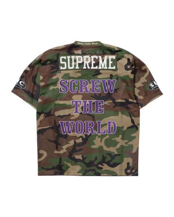 Supreme/DJ Screw Football Jersey - Woodland Camo (back)