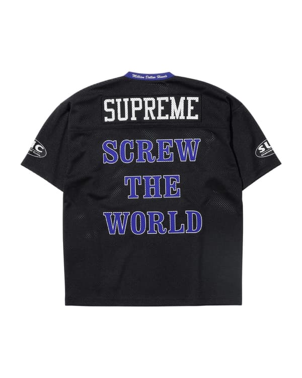 Supreme/DJ Screw Football Jersey - Black (back)