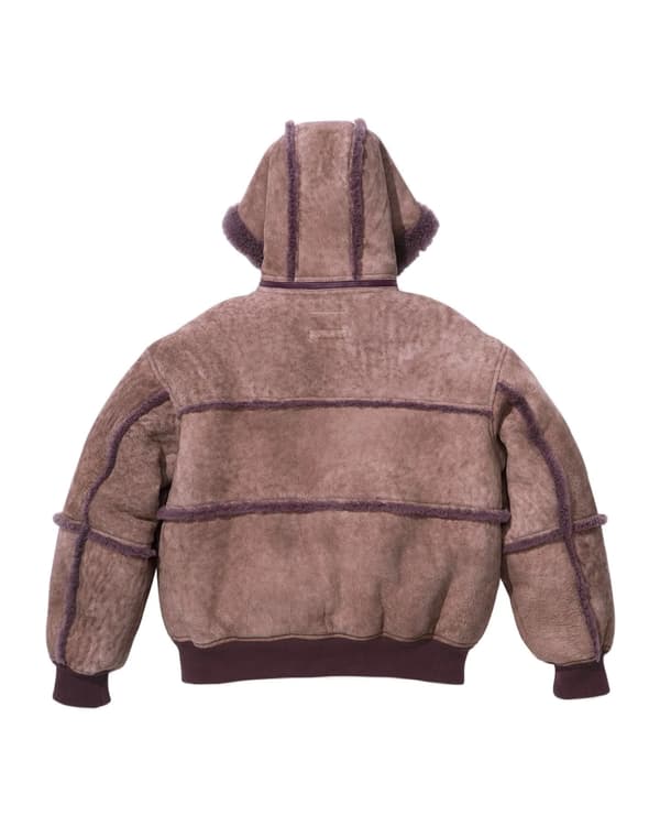 Supreme®/MM6 Maison Margiela Hooded Shearling Bomber Jacket - Brown (back)