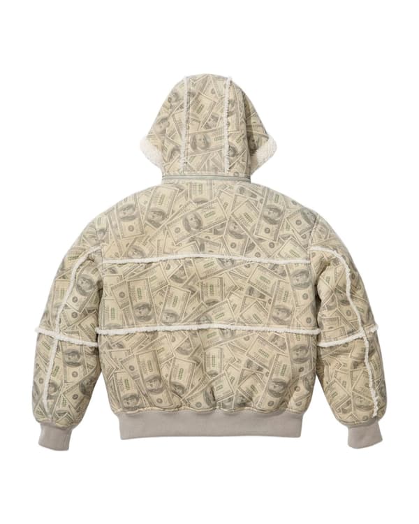 Supreme®/MM6 Maison Margiela Hooded Shearling Bomber Jacket - White (back)