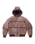 Supreme®/MM6 Maison Margiela Hooded Shearling Bomber Jacket - Brown (front)