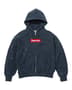 Supreme®/MM6 Maison Margiela Box Logo Zip Up Hooded Sweatshirt - Navy (front)