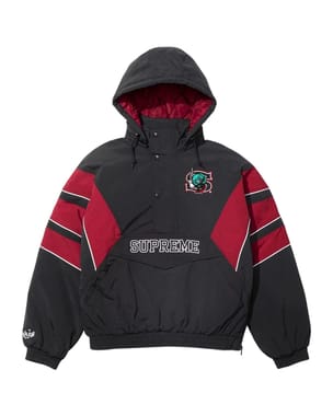 Supreme/SALEM Half Zip Stadium Jacket Black