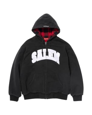 Supreme/SALEM Zip Up Hooded Sweatshirt Black