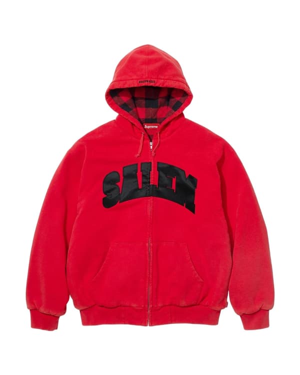 Supreme/SALEM Zip Up Hooded Sweatshirt - Navy (front)