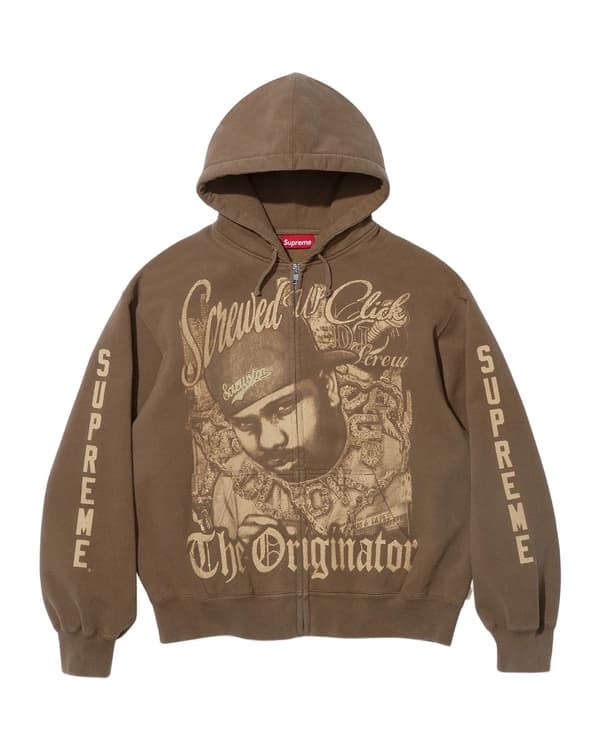 Supreme/DJ Screw Zip Up Hooded Sweatshirt - Default (front)