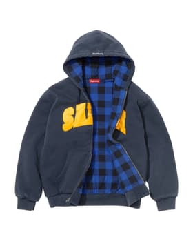 Supreme/SALEM Zip Up Hooded Sweatshirt Navy