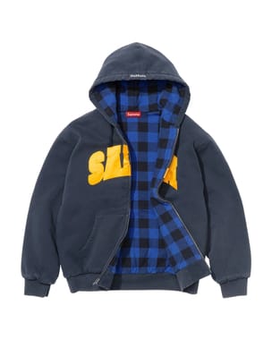 Supreme/SALEM Zip Up Hooded Sweatshirt Navy