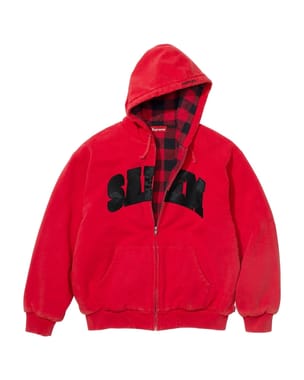 Supreme/SALEM Zip Up Hooded Sweatshirt Red