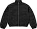 Stand Collar Lined Nylon Jacket - Black (front)