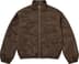 Stand Collar Lined Nylon Jacket - Brown (front)