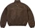 Stand Collar Lined Nylon Jacket - Brown (detail)