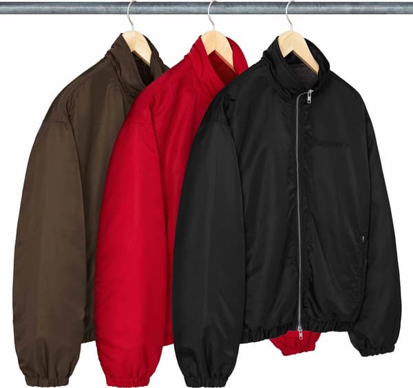 Stand Collar Lined Nylon Jacket - Group Shot