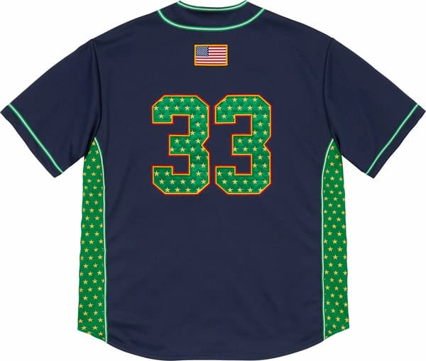 Stars Baseball Jersey - Navy (detail)
