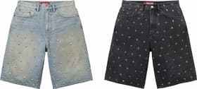 Stars Studded Baggy Denim Short