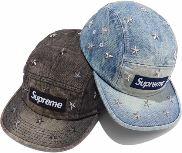 Stars Studded Denim Camp Cap - Group Shot