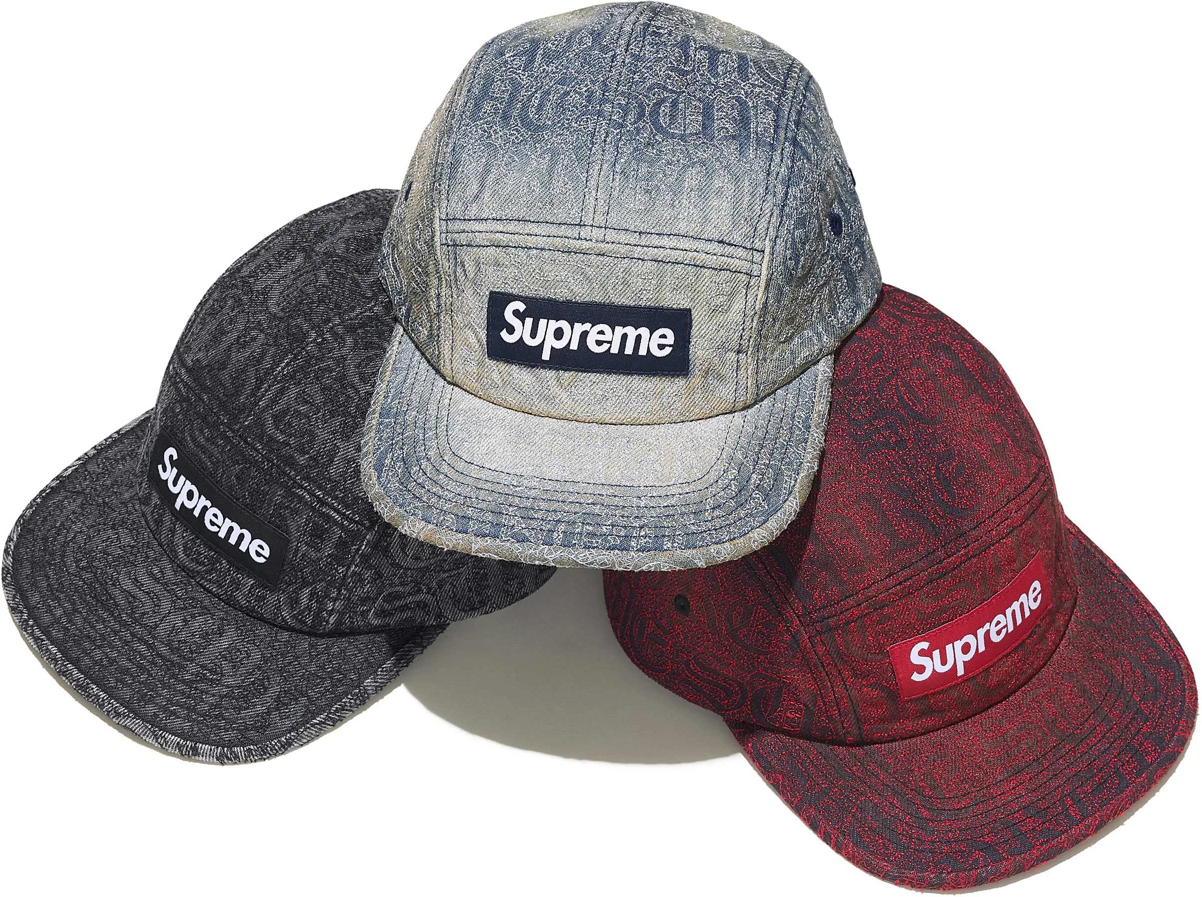 Stitched Old English Denim Camp Cap