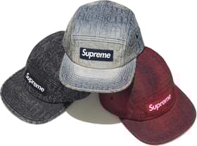 Stitched Old English Denim Camp Cap