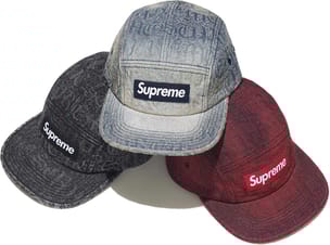 Stitched Old English Denim Camp Cap