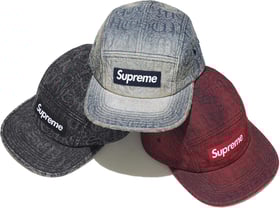 Stitched Old English Denim Camp Cap