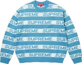 Stripe Logo Sweater Blue
