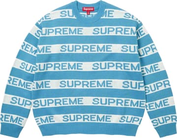 Stripe Logo Sweater Blue