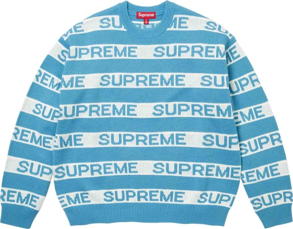Stripe Logo Sweater - Blue (front)
