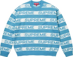 Stripe Logo Sweater Blue
