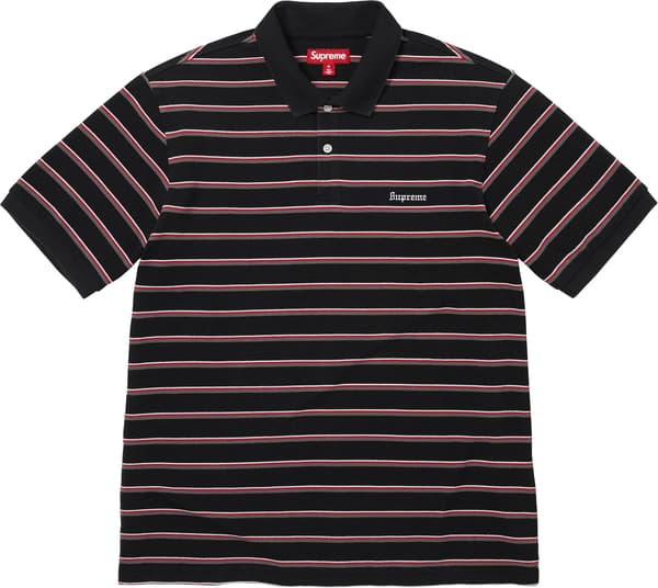 Stripe Polo - Black (front)