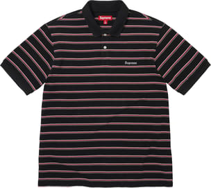 Stripe Polo Black